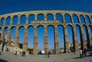 Segovia Prints: SPAIN. Segovia. Roman aqueduct