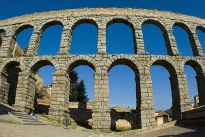 Segovia Prints: SPAIN. Segovia. Roman aqueduct