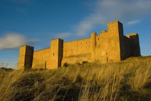 Castile La Mancha Prints: SPAIN. Sigenza. The medieval castle of Siguenza 12th - 14th c