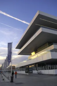 SPAIN. Valencia. Amrica's Cup Harbour. Building Veles e Vents (2005-2006), by David Chipperfield. AISA/Everett Collection - Image has fine art copyright