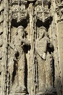 Valladolid Prints: SPAIN. Valladolid. Detail of the facade of the Colegio de San Gregorio (College of St)