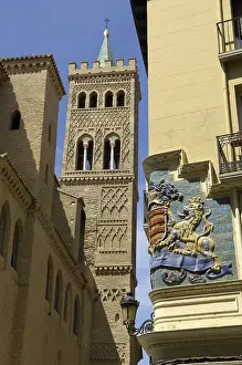 Mudejars Prints: SPAIN. Zaragoza. Church of San Gil
