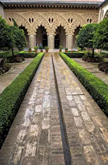Aragon Prints: SPAIN. Zaragoza. La Aljaferia Palace