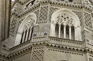 Aragon Prints: SPAIN. Zaragoza. Mudejar cimborio of La Seo (cathedral)