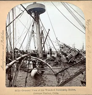 Images Dated 22nd December 2008: The Spanish American War. Wreck of the U