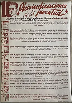 Spanish Civil War (1936-1939). "10 Demands of Youth"