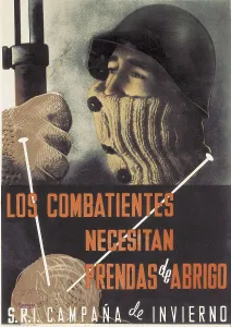 Rearguard Prints: Spanish Civil War (1936-1939). 'Los combatientes necesitan prendas de abrigo' (Fighters need warm clothes)