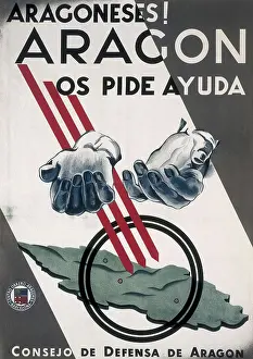 Aragon Prints: Spanish Civil War (1936-1939). 'Aragoneses! Aragn os pide ayuda' (Aragoneses! Aragon is asking for your help)