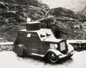Technician Prints: Spanish Civil War (1936-1939). Armored vehicle with gun turret