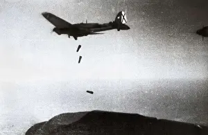 Spanish Civil War (1936-1939). Bombardment of a Heinkel He111 aircraft of the nationalist army. AISA/Everett Collection**US SALES ONLY**