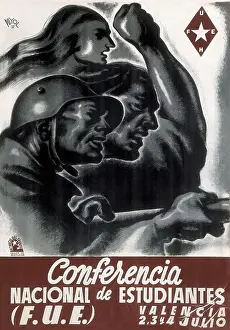 Teaching Prints: Spanish Civil War (1936-1939). 'Conferencia Nacional de Estudiantes (F)