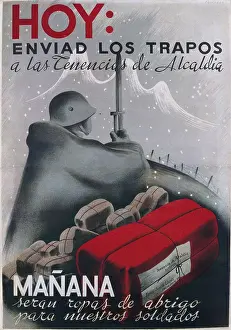 Rearguard Prints: Spanish Civil War (1936-1939). 'Hoy enviad los trapos a la tenencia de alcalda