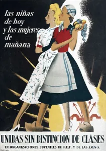 Fine Art Prints: Spanish Civil War (1936-1939). 'Las nias de hoy y las mujeres de maana