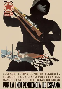 Industrialism Prints: Spanish Civil War (1936-1939). 'Por la independencia de Espaa' (For the Independence of Spain)