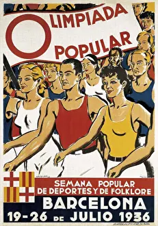 Pleasure Prints: Spanish Civil War (1936-1939). Poster of the Popular Olympic Gamesr