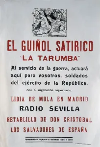 Theaters Prints: Spanish Civil War (1936-1939). Satirical puppet show 'La Tarumba'