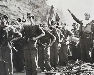 Greeting Prints: Spanish Civil War (1936-1939). Soldiers of Franco's army