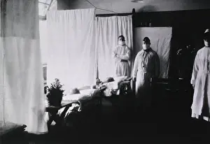 Sick Prints: Spanish Flu Epidemic 1918-19. An pneumonia ward at the U