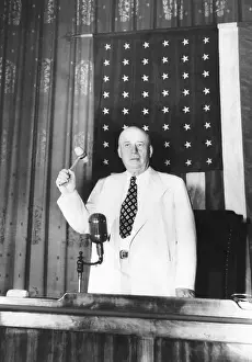 Rayburn Prints: Speaker Sam Rayburn on the rostrum of the House Ways and Means Committee room