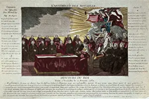 Old Regime Prints: Speech of Louis XVI to the Assembly of Notables at Versailles on February 22, 1787
