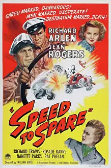 Nanette Prints: SPEED TO SPARE, US poster art, clockwise from far left: Richard Arlen
