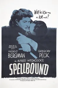 Peck Prints: SPELLBOUND, US poster art, from left: Ingrid Bergman, Gregory Peck, 1945