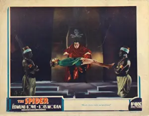 Lowe Prints: THE SPIDER, lobbycard, red cape: Edmunde Lowe