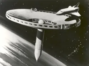 Nasa Prints: Spider Space Station concept drawing