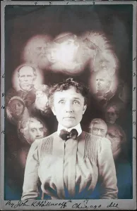 Faces Prints: Spirit photograph, supposedly taken during a seance