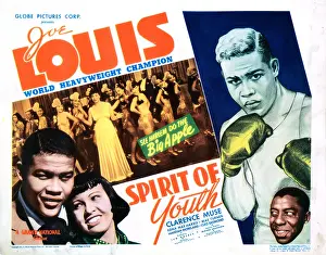 Harris Prints: SPIRIT OF YOUTH, US lobbycard, from left: Joe Louis
