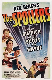 Dietrich Prints: THE SPOILERS, US poster art, left from top: John Wayne