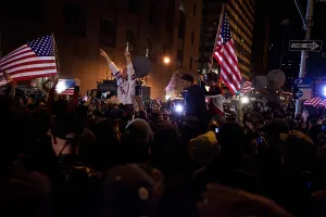 9 11 Prints: Spontaneous demonstration at the World Trade Center site after President Obama announced that US Navy Seals killed