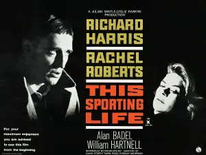 Roberts Prints: THIS SPORTING LIFE, US lobbycard, from left: Richard Harris, Rachel Roberts, 1963