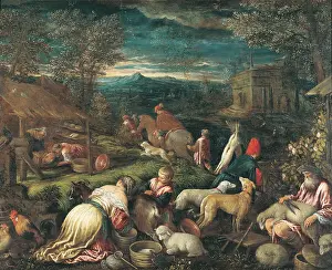 Medium Group Of Animals Prints: Spring, by Da Ponte Jacopo known as Bassano