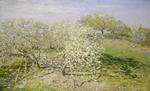 Spring Prints: Spring (Fruit Trees in Bloom), by Claude Monet