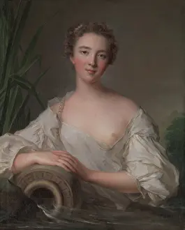 20 40 Years Old Prints: THE SPRING (LA SOURCE), by Jean Marc Nattier, 1738, French painting, oil on canvas