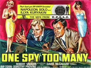Vaughn Prints: ONE SPY TOO MANY, l-r: David McCallum, Robert Vaughn on poster art, 1966