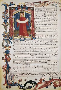 Score Prints: Squarcialupi Codex. 1410-1415. Gothic art