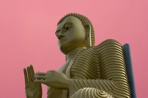 Buddha Prints: SRI LANKA. Mihintale. Sitting Buddha. AISA/Everett Collection**US SALES ONLY**