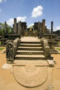 Ceylon Prints: SRI LANKA. Polonnaruwa. Gal Vihara or Rock Temple (12th c)