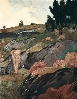 1101artcom Aisa Prints: SRUSIER, Paul (1864-1927). Breton Eve or Melancholy
