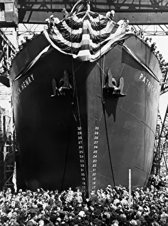 Crowd Prints: SS Patrick Henry was the first Liberty Ship launched on Sept