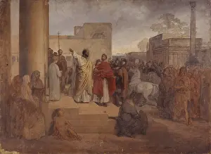 Steps Prints: St. Ambrose refuses entry into the Temple to the Emperor Theodosius