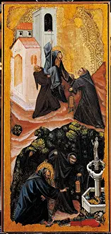 Fountain Prints: St Anthony the Abbot leaves the Monastery of Patras St Anthony the Abbot defeats the dragon that appears in a source