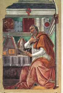 Sandro Filipepi Prints: St Augustine in His Cell, by Sandro Filipepi Known as Botticelli