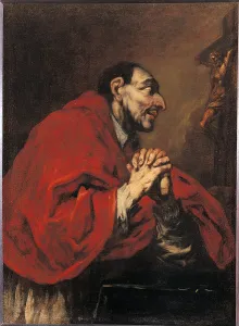 Crucifix Prints: St Charles Borromeo in Prayer, by Giuseppe Antonio Pianca