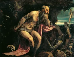 Cave Prints: St Jerome, by Jacopo Da Ponte known as Bassano