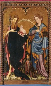 Martyr Prints: St John the Baptist and St John the Evangelist with a Donor