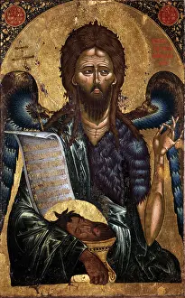 Scroll Prints: St. John the Precursor, by Onufri