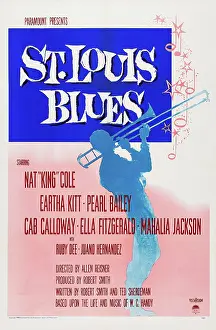 Silhouette Prints: ST. LOUIS BLUES, US poster art, 1958
